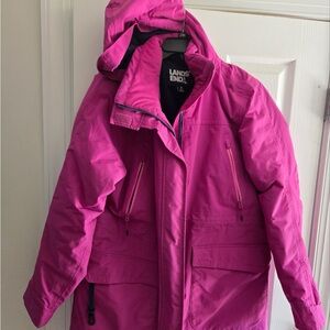 Lands' End Women’s Fuchsia winter Jacket size Medium (10-12)